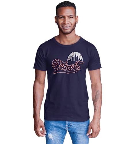 BROOKLYN VERTICAL Mens Baseball Sports Fan Short Sleeve T-Shirt with Chest Print| New York, Atlanta, St. Louis, Los Angeles (as1, Alpha, s, Regular, Regular, Detroit)