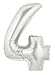 Produktbild Betallic F15844SP - Folienballon 40 Zoll - Zahl 4, Silber
