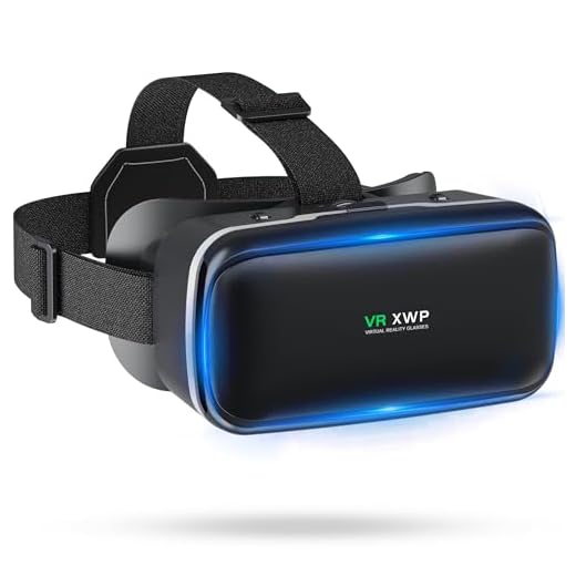XWP 3D VR Brille Handy, Virtual Reality Headset Mit HD-Anti-Blaulicht-Linsen Für Smartphones, Für iPhone Und Android (4,7–6,8"), Ideal Für Gaming Und Filme, Geburtstagsgeschenk Für Freunde Und Familie