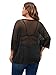 MakeMeChic Women's Plus Size Concert Outfits Fishnet Tops Black Rhinestone Sheer Short Sleeve Summer Tops B Black X-Large Plus