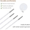 BEVTEE 12 Pcs Drawstring for Sweatpants, 60 Inch Hoodie String Replacement, Drawstring Cord with Threader Tool, Draw String for Pants (12white, 60 inches)