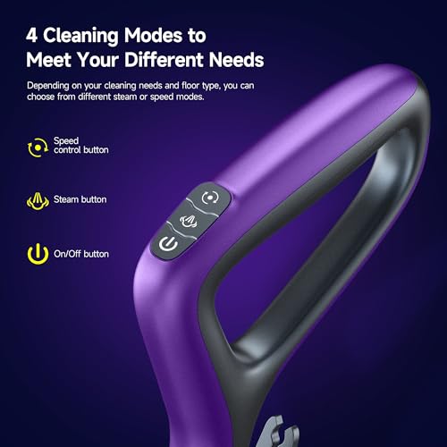 BOJUK Scrub & Steam Mop with Rotating Mop Pads, LED Headlights, 6 Scrub Pads, Large Tank, Swivel Steering, Effortless Scrubbing Hard Floor Cleaner Upgraded by BOJUK - Image 6