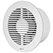 Ventilatore da bagno con sensore di umidità e timer, diametro 150 mm, per la ventilazione in bagno e WC contro l'umidità, ventilatore silenzioso