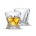 JoyJolt Altas Crystal Whiskey Glasses, Old Fashioned Whiskey Glass 10.8 Ounce, Ultra Clear Crystal Scotch Glass for Bourbon and Liquor Set Of 2 non-leaded crystal Glassware