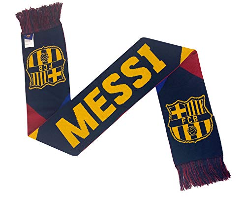 Icon Sports Spanish Primera Liga Barcelona Unisex Facet Reversible Team Scarf, Navy, One Size