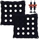 KriToy 2PCS Inflatable Seat Cushions for Pressure Relief - Ideal Waffle Cushion for Prolonged Sitting - Wheelchair Cushion for Pressure Sore - Ideal Seat Cushion with with Inflatable Pump - Purple