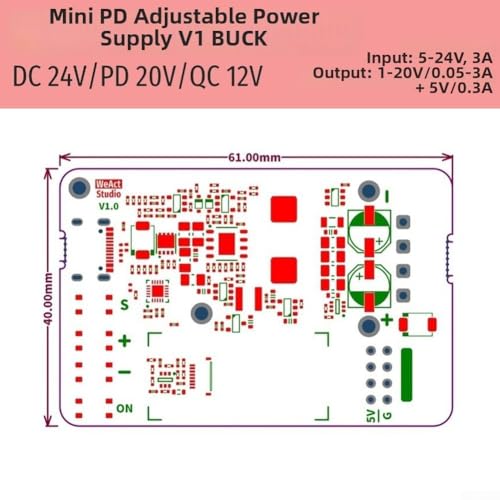Module d'alimentation réglable 20V 3A DC avec câble de communication pour labo - 5