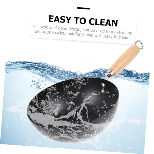 Wok de hierro fundido con tapa antiadherente mini miniatura 7