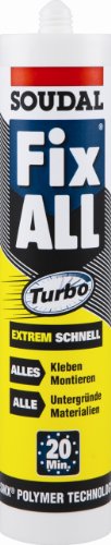 Preisvergleich Produktbild Soudal Fix All Turbo, Universalkleber, 430 g, weiß, mit Clipdüse