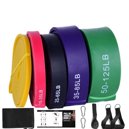 SIUKE banda de resistência de látex Conjunto de faixa de assistência para puxar, faixa de treino de