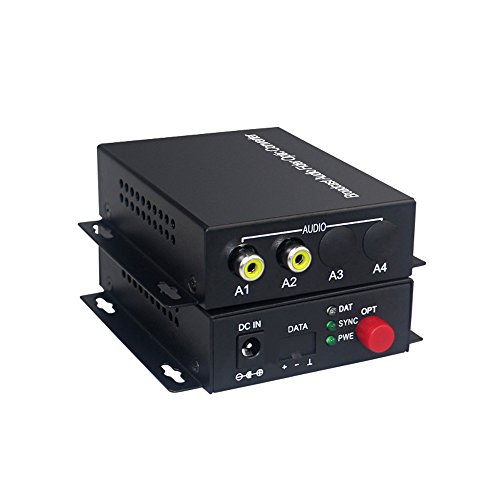 Guantai 2Ch Audio Over Fc Fiber Optic Extender (One Way), Transmitter And Receiver, For Audio Intercom Broadcast System (Tx/Rx) Kit #TOP11