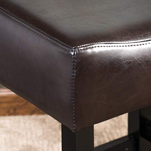 Christopher Knight Home Portman Leather Backless Counterstools, 2-Pcs Set, Brown #TOP27