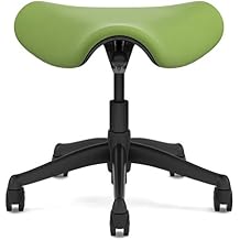 Humanscale Freedom Saddle Stool Chair - Graphite Frame with Verdant Lotus Fabric - Standard Carpet Casters