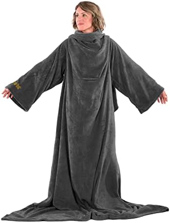 Snug Rug Lilac Grey DELUXE Blanket With Sleeves GENUINE SnugRug Sleeved Blankets 260gsm Luxury Cosy Super Soft Coral Fleece Soft Fabric Long Oversized Sleeves & Pouch Pocket Adults Size