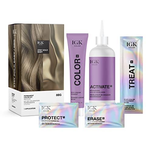 Igk Permanent Color Kit Stay Gold Baby, 4.57 Fl. Oz. #TOP1