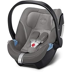 CYBEX Gold Portabebé Aton 5, En contra de la marcha, Incluye reductor para recién nacido, Desde el nacimiento hasta aproximativamente 18 meses, Máximum 13 kg, Gris (Soho Grey)