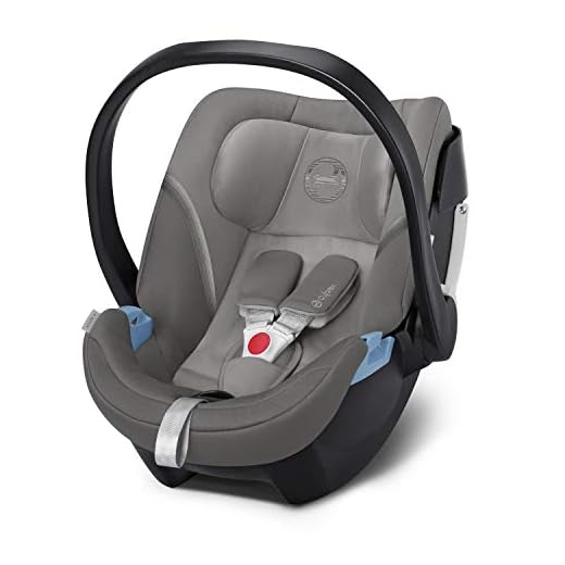 CYBEX Gold Babyskydd Aton 5, spädbarnsinlägg ingår, Från födseln till ca 18 månaders ålder, max 13 kg, Soho Grey