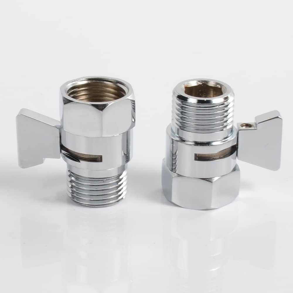 Double Outlet Shower Manifold with Shut Off Valve,Suitable for Dual Sprayer Showering System,Chrome,STC03