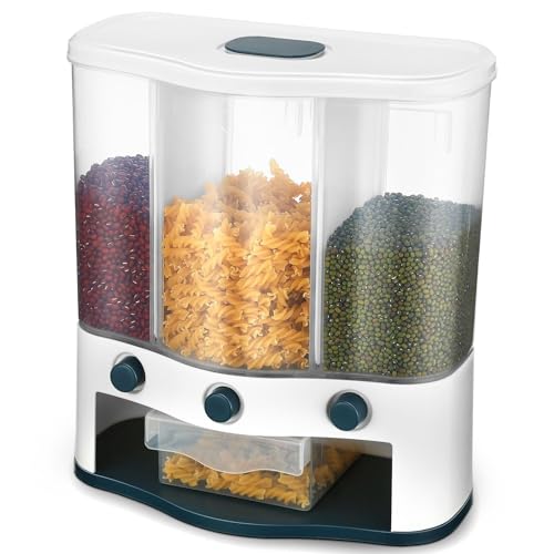 Dispensador De Cereales Para Cocina Dispensador De Alimentos Secos Dispensador De Arroz Montado En La Pared Contenedores De Almacenamiento De Granos Para Arroz, Frijoles, Nueces Recipientes Para Cerea