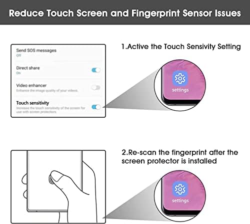 QUESPLE Samsung Galaxy S10 Screen Protector [2 Pack], HD Fingerprint unlock Full Coverage Samsung S10 Tempered Glass Screen Protector Film, Anti-Scratch/High Sensitivity/Case Friendly