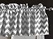 Zen Creative Designs Premium Cotton Chevron Curtain Valance/Home Decor/Window Treatment/Kitchen/Baby Nursery/Chevron/Zig-zag (14 Inch x 58 Inch, Charcoal)