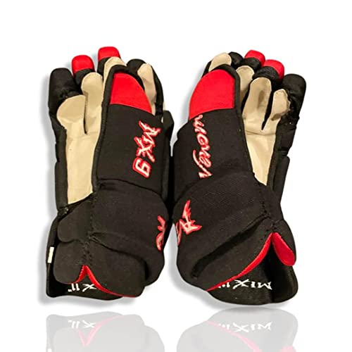 MIX Hockey - MX9 Ice Hockey Gloves (Black/Red) - Senior 15\"