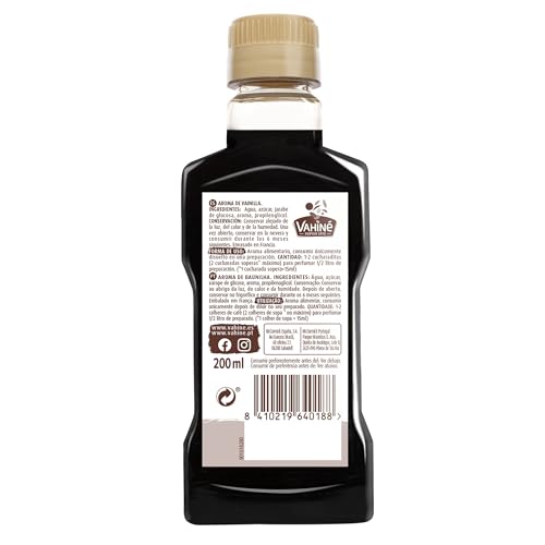 Miniatura 2 de Vahiné - Pastelería, Aroma De Vainilla Para La Elaboración De Natillas, Pasteles Y Tartas, Frasco De 200 Ml