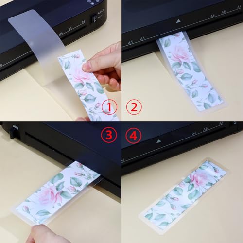 ONLYKXY 20pcs Clear Plastic Book Page Marks Sleeves Blank Frames 8 Mil Hot Thermal Laminating Film Cover Holder Bag Pouche Pocket for Read Lover Wedding Photo Strip Holiday DIY Craft Gift (1.5x5.9in) - Image 3