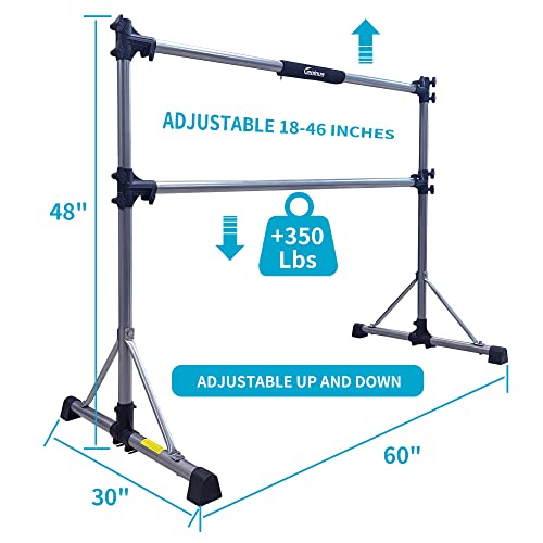 No Wobble! 5Ft Portable Ballet Barre Bar For Home, Adjustable Freestanding Double Ballet Barre For Girls Kids & Adults, Stable Bar For Stretching, Studio Dancing, Home Workout, Max Load 350Lbs #TOP4