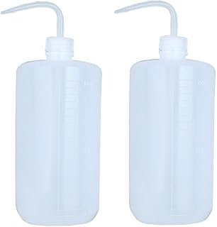 Yaphetss 2Pcs 1000ml/34oz Plastic Wash Bottle Tatoo Squeeze Wash Bottles with Narrow Mouth Tattoo Wash Bottle Watering Tool for Lab Industry Tattoo Supplies