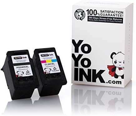 YoYoInk Remanufactured Ink Cartridge Replacement for Canon 241XL 240XL Combo Pack (1 Black, 1 Color) - PG 240 XXL CL 241 XL Use with Canon Printer Pixma MX452 MX472 MG3520 MG3620 TS5120