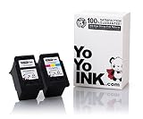 YoYoInk Remanufactured Ink Cartridge Replacement for Canon 241XL 240XL Combo Pack (1 Black, 1 Color)