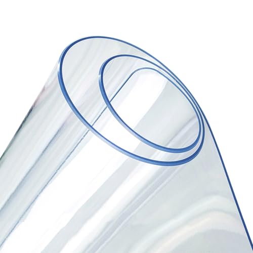 Protector transparente para cubierta de mesa, rectangular, de 3,0 mm de grosor, transparente, mantel de PVC transparente como el cristal para mesa de centro, mesa de comedor, escritorio de oficina(33x