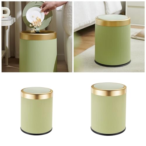 Caneca redonda para basura con tapa para hogar 12L miniatura 2
