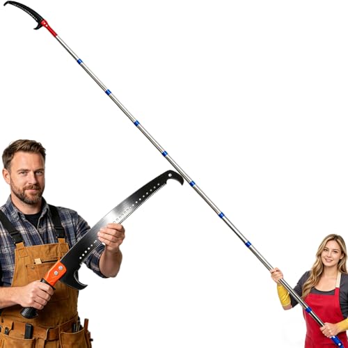 (14.7ft) Pole Saw Pruning saws for Trees Telescopic Tree Pruner Tree Saw