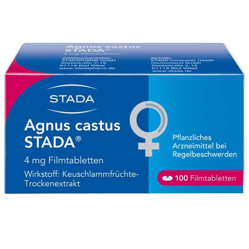Agnus Castus STADA - Pflanzliches Arzneimittel bei Regelbeschwerden und PMS (Prämenstruelles Syndrom) - mit Auszug aus Mönchspfefferfrüchten - 1 x 100 Filmtabletten