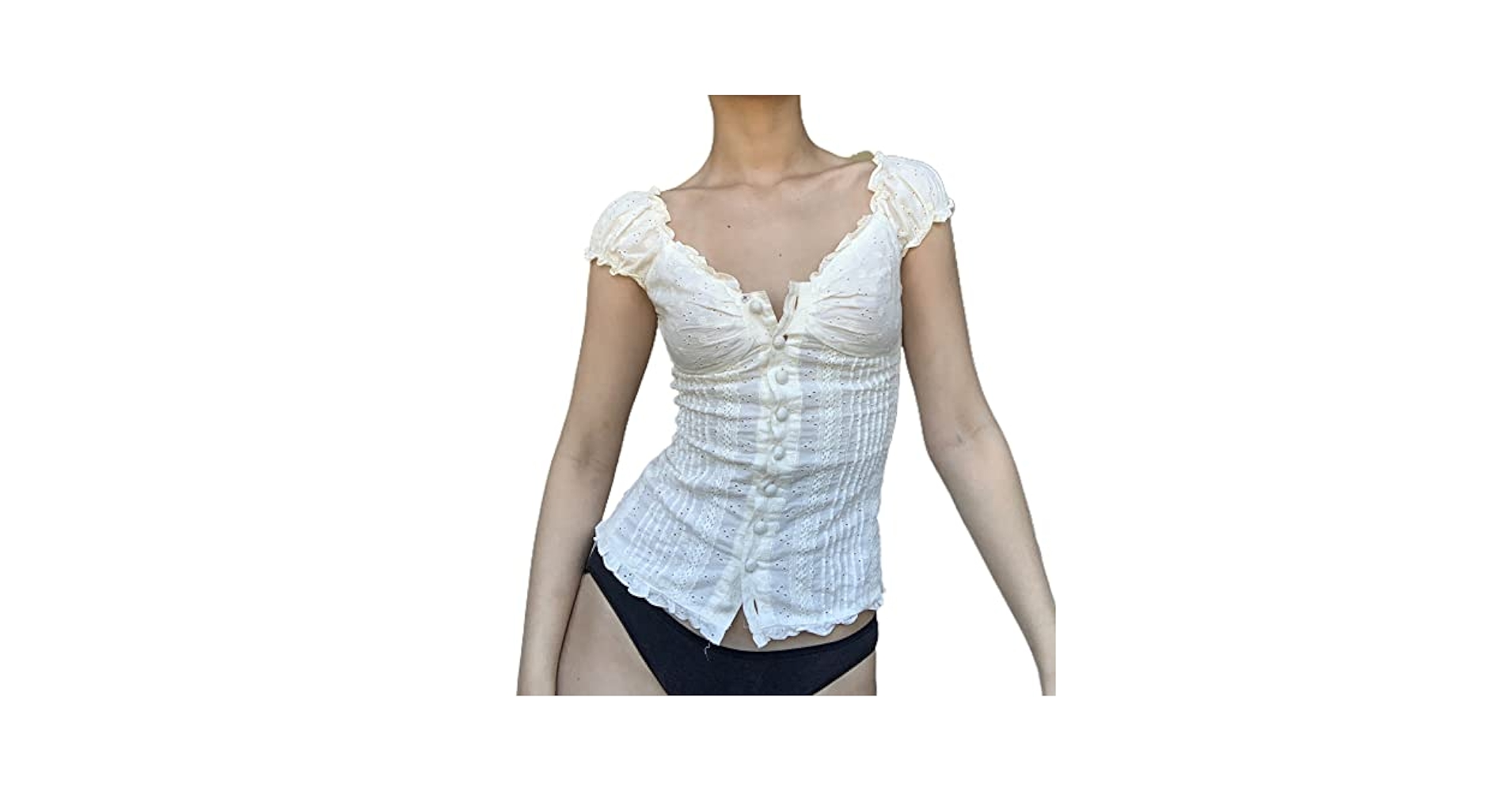 トップス fairy grunge White frill camisole Women Fairy Grunge Lace Cami Tank Top Sleeveless Ruffle Lace