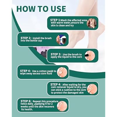 Liquid Corn Removers for Feet, Maximum Strength Corn Removers for Toes, Fast Acting Liquid for Corn, Safe Foot Care with 15 PCS Corn Cushions