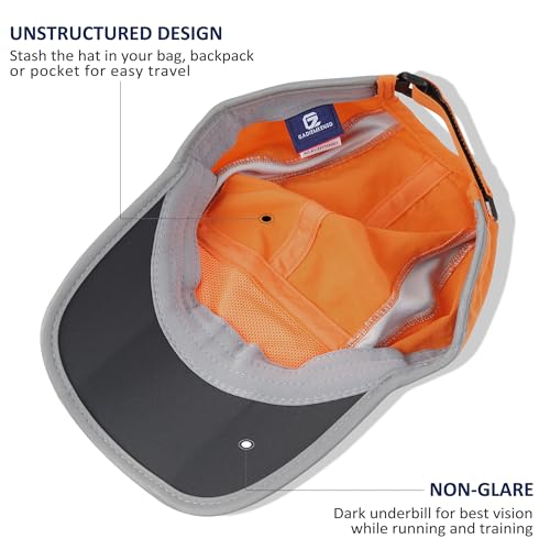 Image of GADIEMKENSD Reflective Folding Outdoor Hat Unstructured Design UPF 50+ Sun Protection Sport Hats for Womens and Mens