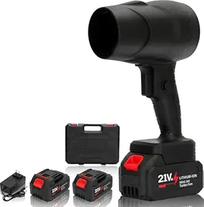 Cordless Handheld Leaf Blower with 2 x 4.0 Ah Batteries, 32000RPM Turbo Jet Blower, Small Leaf Blower for Deck, Garden, Patio, Portable Handheld Mini Turbine Drying Black