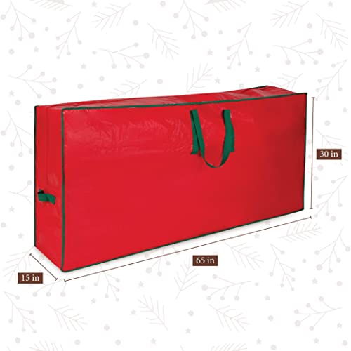 Christmas Tree Storage Bag - Stores A 9-Foot Artificial Xmas Holiday Tree. Durable Waterproof Material To Protect Against Dust, Insects, And Moisture. Zippered Bag With Carry Handles. (Red) #TOP1