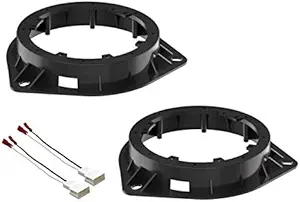 ASC Audio Front Door Speaker Adapter Plates with Wire Harness for Toyota Tundra/Sequoia
