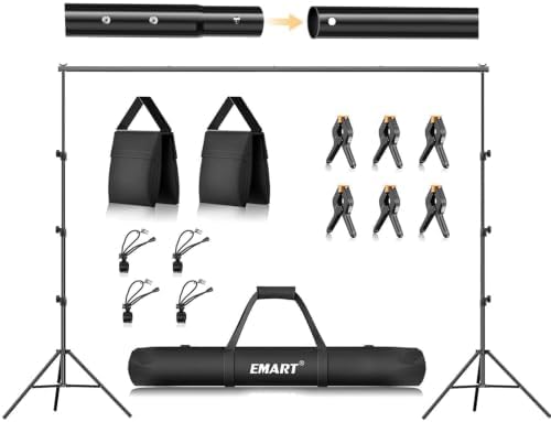EMART Soporte de Fondo para Fotografía, 2,6x3m Sistema de Fondo F...