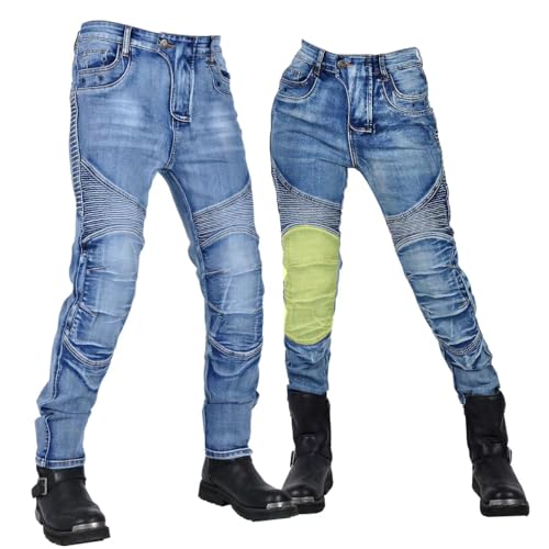 oFzimTo Motorradhose Herren Jeans Stretch – Verstärkte Biker Hose, bequem für Alltag & Touring