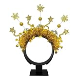 MISUVRSE Diadema de Año Nuevo 2024, tocado de Año Nuevo, fiesta de Navidad, aros para el pelo, festivales, diademas de lentejuelas, accesorio para el cabello de Año Nuevo