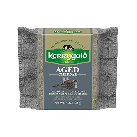 Kerrygold Aged Cheddar, 7 Ounce All-Natural Irish Cheddar Made with Milk from Grass-Fed Cows Cover