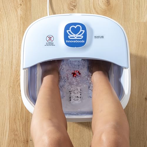 Innovagoods Idromassaggiatore Plantare Pieghevole - Spa Elettrica, Riscaldamento 50ºC, Generatore Di Bolle, Aromaterapia, 10 Rulli Riflessologia, Tpe Multicolore - 8