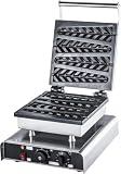 GastroHero Lolly-Waffeleisen, 4 Waffeln je Backvorgang, Edelstahl LW-ECO1