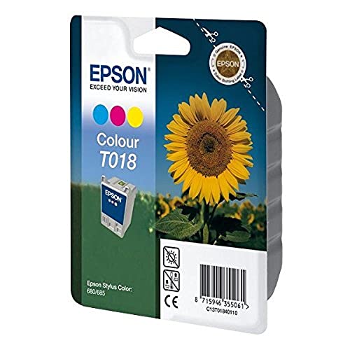 Image of Epson Stylus T018401 Colour Ink Cartridge T018 For 1000 Ics/ Stylus/Color/680/777/Webtv/777I