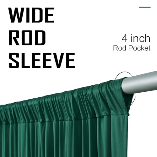 Cortinas de fondo verde hunter 10x12ft, 2 paneles miniatura 4